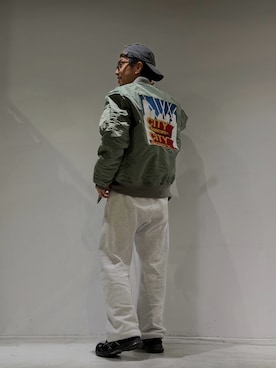 「アイテム（MA-1）」を使った、GARDEN  takumiさん（メンズ・167cm）の秋コーディネート