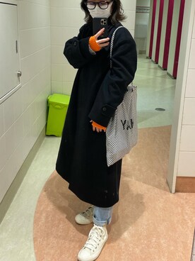 「JOURNAL STANDARD relume（ジャーナルスタンダード　レリューム）のアイテム（ステンカラーコート）」を使った、miyuさん（レディース・149cm）の冬コーディネート