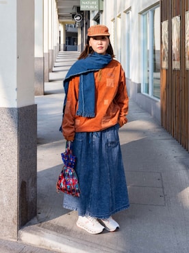 「On（オン）のアイテム」を使った、Bernice Sioさん（レディース・162cm）の冬コーディネート