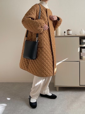 「Honeys（ハニーズ）のアイテム（スラックス）」を使った、うしさん（レディース・150cm）の秋コーディネート