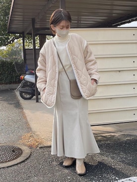 「ECRIRE（エクリール）のアイテム（ブルゾン）」を使った、うしさん（レディース・150cm）の冬コーディネート