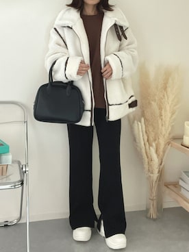 「Honeys（ハニーズ）のアイテム（その他アウター）」を使った、うしさん（レディース・150cm）の秋コーディネート