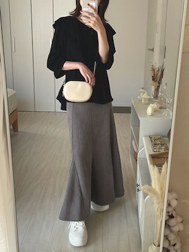 「しまむら（シマムラ）のアイテム（トップス）」を使った、うしさん（レディース・150cm）の秋コーディネート