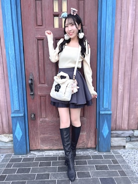 「MARY QUANT（マリークワント）のアイテム」を使った、あゆかさん（レディース・162cm）の冬コーディネート