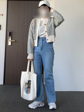 「JEANASIS（ジーナシス）のアイテム（キャップ）」を使った、なぎささん（レディース・157cm）の春コーディネート