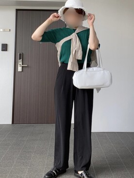 「RETRO GIRL（レトロガール）のアイテム（帽子）」を使った、なぎささん（レディース・157cm）の夏コーディネート