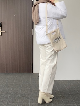 「LOWRYS FARM（ローリーズファーム）のストレッチヒールブーツ　851418（ブーツ）」を使った、なぎささん（レディース・157cm）の冬コーディネート