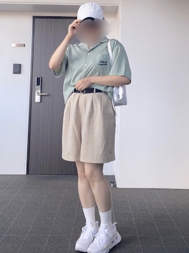 「JEANASIS（ジーナシス）のアイテム（キャップ）」を使った、なぎささん（レディース・157cm）の秋コーディネート