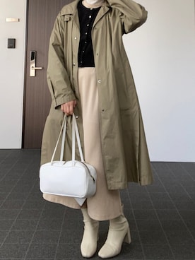 「LOWRYS FARM（ローリーズファーム）のストレッチヒールブーツ　851418（ブーツ）」を使った、なぎささん（レディース・157cm）の冬コーディネート