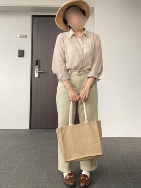 「UNIQLO U」｜なぎささん（レディース・157cm）の夏コーディネート