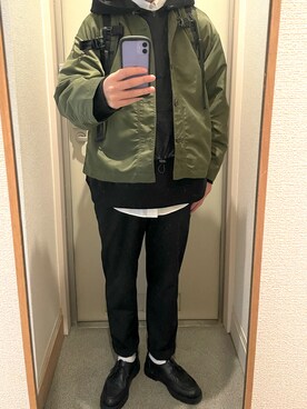 「green label relaxing（グリーンレーベルリラクシング）のアイテム（ノーカラージャケット）」を使った、tAKEHIrOさん（メンズ・172cm）の秋コーディネート
