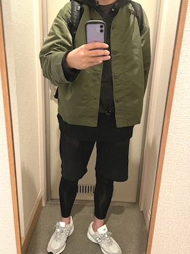「green label relaxing（グリーンレーベルリラクシング）のアイテム（ノーカラージャケット）」を使った、tAKEHIrOさん（メンズ・172cm）の秋コーディネート