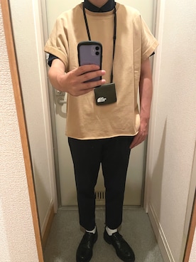 「アイテム（財布、グリーン系）」を使った、tAKEHIrOさん（メンズ・172cm）の夏コーディネート