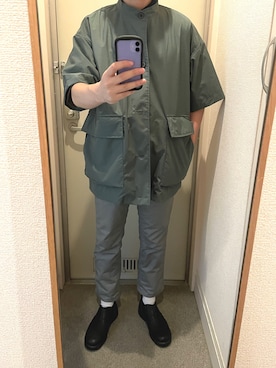 「Blundstone（ブランドストーン）のアイテム（レインシューズ）」を使った、tAKEHIrOさん（メンズ・172cm）の夏コーディネート