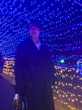 「HARE（ハレ）のアイテム（トレンチコート）」を使った、TAKUTOさん（メンズ・165cm）の冬コーディネート