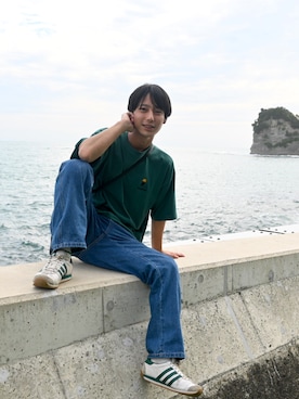 「LAKOLE（ラコレ）のアイテム（パンツ）」を使った、TAKUTOさん（メンズ・165cm）の秋コーディネート