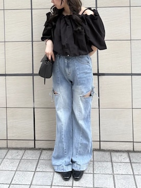 「RETRO GIRL（レトロガール）のアイテム（トップス）」を使った、RETROGIRLさん（レディース・154cm）の春コーディネート