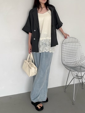 「RETRO GIRL（レトロガール）のアイテム」を使った、RETROGIRLさん（レディース・170cm）の夏コーディネート