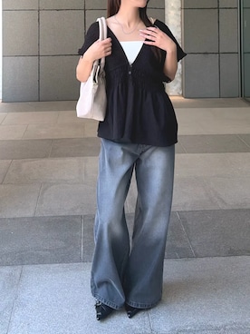 「RETRO GIRL（レトロガール）のアイテム」を使った、RETROGIRLさん（レディース・153cm）の夏コーディネート
