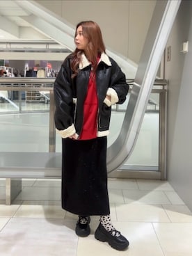 「RETRO GIRL（レトロガール）のアイテム（その他アウター）」を使った、RETROGIRLさん（レディース・162cm）の秋コーディネート