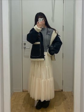 「RETRO GIRL（レトロガール）のアイテム（その他アウター）」を使った、RETROGIRLさん（レディース・164cm）の冬コーディネート