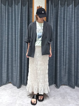 「RETRO GIRL（レトロガール）のアイテム」を使った、RETROGIRLさん（レディース・165cm）の夏コーディネート