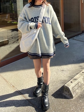 「RETRO GIRL（レトロガール）のアイテム」を使った、RETROGIRLさん（レディース・157cm）の冬コーディネート