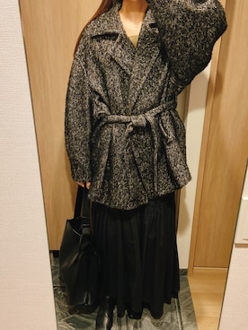 「CLANE（クラネ）のアイテム（その他アウター）」を使った、わらちゃんさん（レディース・164cm）の秋コーディネート