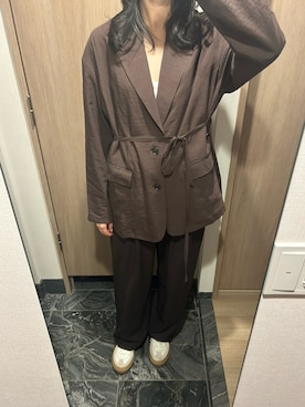 「CLANE（クラネ）のアイテム（ジャケット/アウター）」を使った、わらちゃんさん（レディース・164cm）の春コーディネート