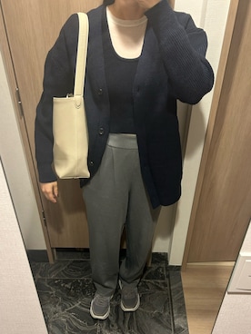 「CLANE（クラネ）のアイテム（Tシャツ/カットソー）」を使った、わらちゃんさん（レディース・164cm）の秋コーディネート