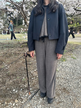 CLANE/クラネ】BULKY SLEEVE CROPPED JACKET/バルキースリーブ
