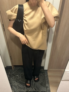 「CLANE（クラネ）のアイテム（パンツ）」を使った、わらちゃんさん（レディース・164cm）の夏コーディネート