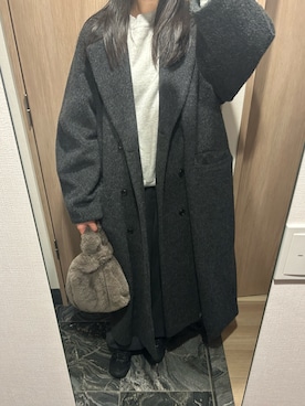 「CLANE（クラネ）のアイテム」を使った、わらちゃんさん（レディース・164cm）の冬コーディネート