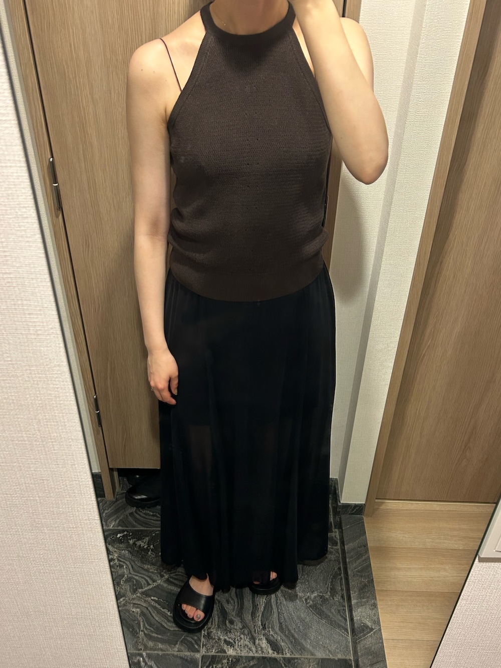 トップス CLANE AMERICAN SLEEVE KNIT TOPS CLANE（クラネ）の「【CLANE/クラネ】AMERICAN SLEEVE KNIT TOPS