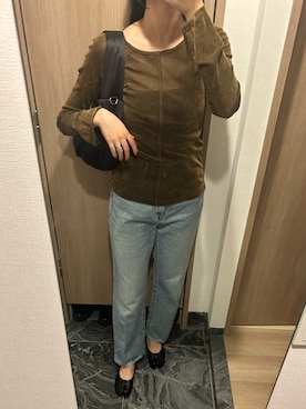 「CLANE（クラネ）のアイテム（バッグ）」を使った、わらちゃんさん（レディース・164cm）の秋コーディネート