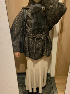 「CLANE（クラネ）のアイテム（その他アウター）」を使った、わらちゃんさん（レディース・164cm）の冬コーディネート