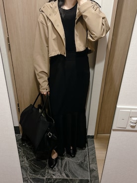 「CLANE（クラネ）のアイテム（Tシャツ/カットソー）」を使った、わらちゃんさん（レディース・164cm）の春コーディネート