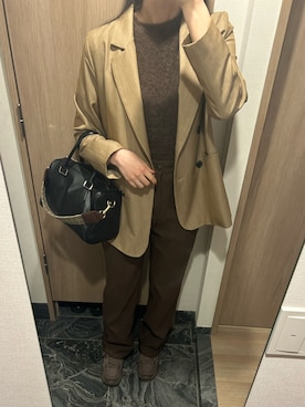 「SLOBE IENA（スローブイエナ）のアイテム（ニット/セーター）」を使った、わらちゃんさん（レディース・164cm）の春コーディネート