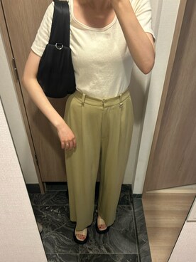 「CLANE（クラネ）のアイテム（サンダル）」を使った、わらちゃんさん（レディース・164cm）の夏コーディネート