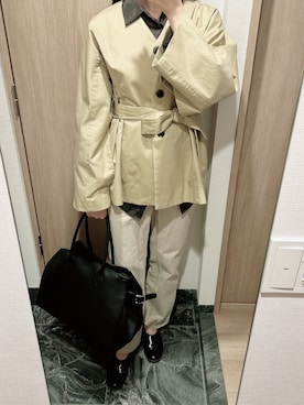 「JISTORY（ジストリー）のアイテム（バッグ、ブラック系）」を使った、わらちゃんさん（レディース・164cm）の春コーディネート