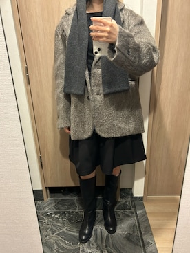 「CLANE（クラネ）のアイテム（帽子）」を使った、わらちゃんさん（レディース・164cm）の冬コーディネート