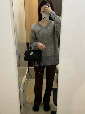 「CLANE（クラネ）のアイテム（バッグ）」を使った、わらちゃんさん（レディース・164cm）の秋コーディネート