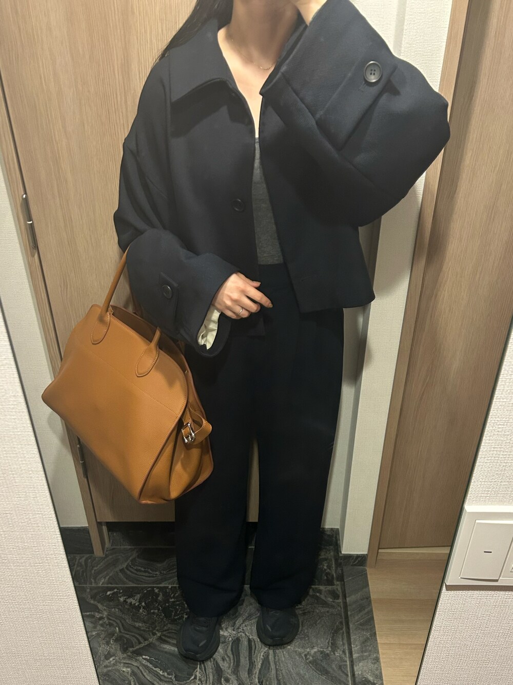 CLANE/クラネ】BULKY SLEEVE CROPPED JACKET/バルキースリーブ