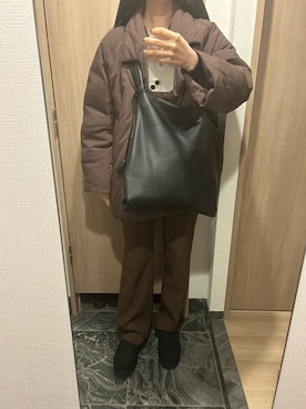 「CLANE（クラネ）のアイテム（ダウンジャケット/コート）」を使った、わらちゃんさん（レディース・164cm）の冬コーディネート