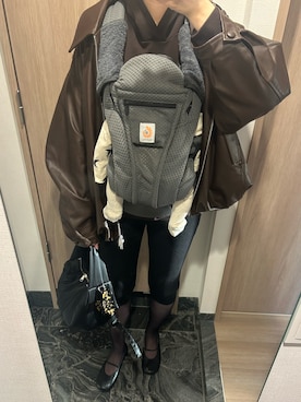 「CLANE（クラネ）のアイテム」を使った、わらちゃんさん（レディース・164cm）の冬コーディネート