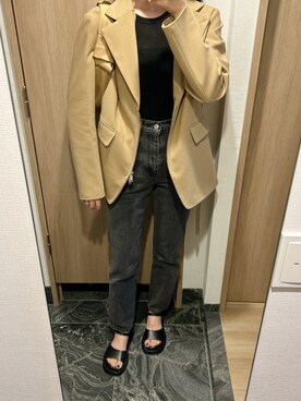 「CLANE（クラネ）のアイテム（サンダル）」を使った、わらちゃんさん（レディース・164cm）の春コーディネート