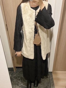 「CLANE（クラネ）のアイテム（バッグ）」を使った、わらちゃんさん（レディース・164cm）の秋コーディネート