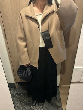 「CLANE（クラネ）のアイテム」を使った、わらちゃんさん（レディース・164cm）の冬コーディネート