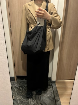 「CLANE（クラネ）のアイテム（スカート）」を使った、わらちゃんさん（レディース・164cm）の春コーディネート