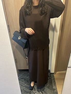 「CLANE（クラネ）のアイテム（バッグ）」を使った、わらちゃんさん（レディース・164cm）の秋コーディネート